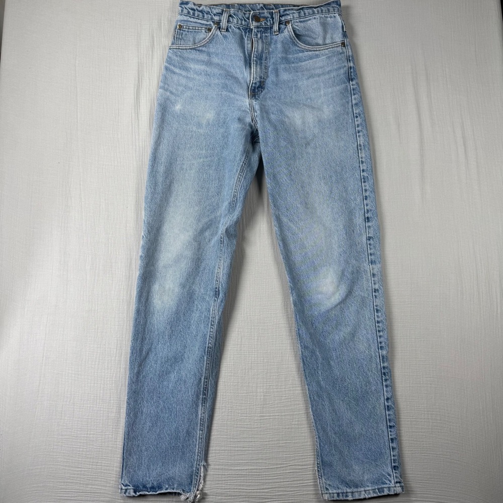 Vtg Y2k Carhartt Men Jean 31x34 Distressed Light Wash Straight Leg Blue Gorpcore - Picture 2 of 7